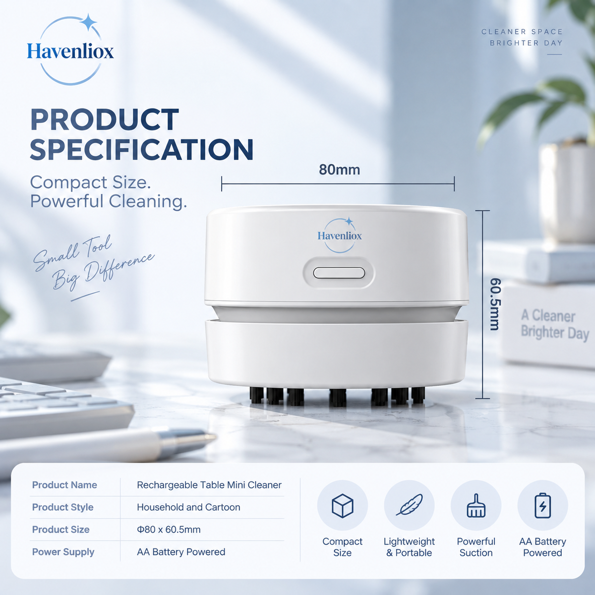 Havenliox® Mini Desktop Vacuum Cleaner