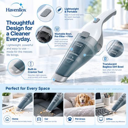 Havenliox® QuickClean Handheld Vacuum
