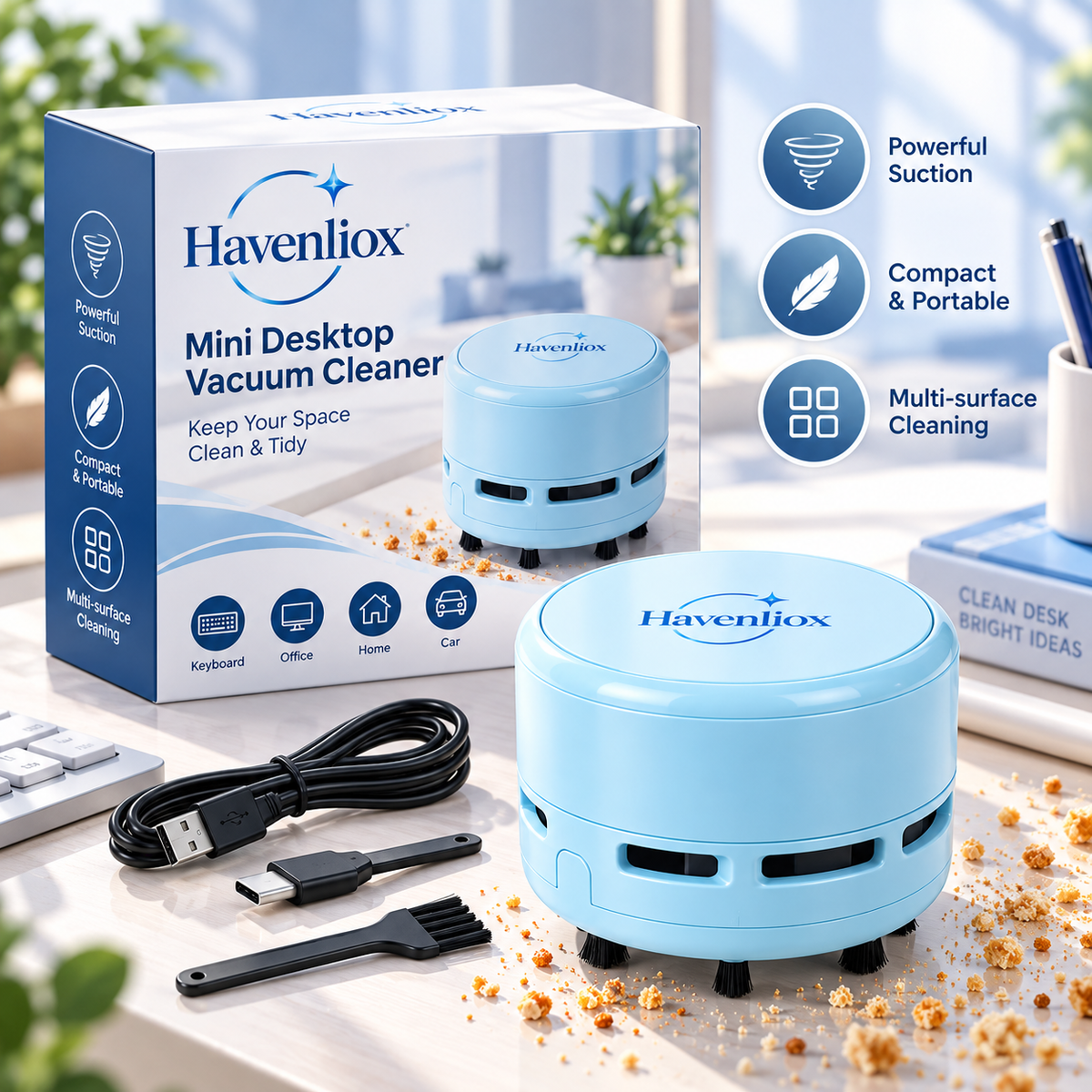 Havenliox® QuickDesk Vacuum Cleaner