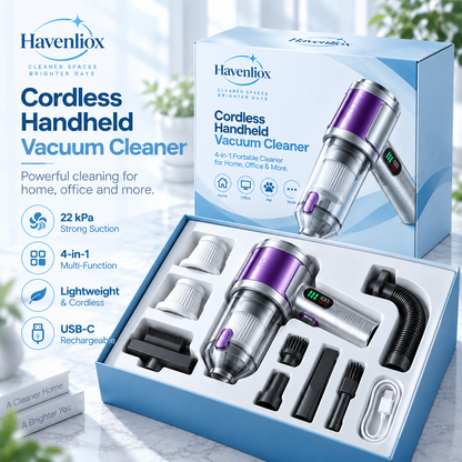 Havenliox® AeroClean Cordless Handheld Vacuum