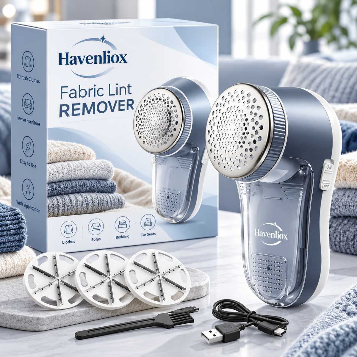 Havenliox® Rechargeable Fabric Lint Cleaner